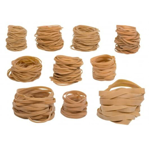 Q-Connect Rubber Bands Assorted Sizes 500g KF10577 1