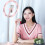 (white) Mobile Phone Live Video Fill Light LED Ring-Shaped Lamp With Bracket Foldable 3