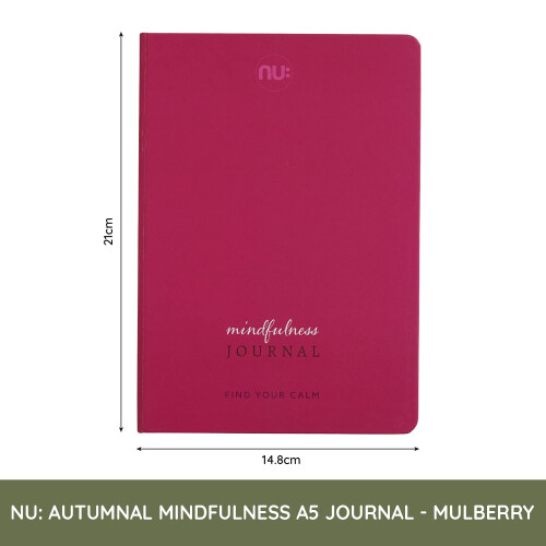 NU: Notebooks - Spectrum Autumnal Range - Mindfulness Journal - A5 Notepad - Mulberry - 200 Pages 1