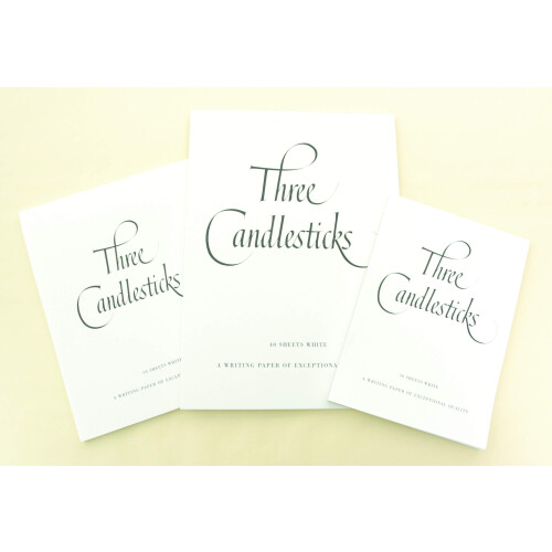 Three Candlesticks Luxury Writing Paper, 1 Pad, 50 Sheets, A5 - White 1