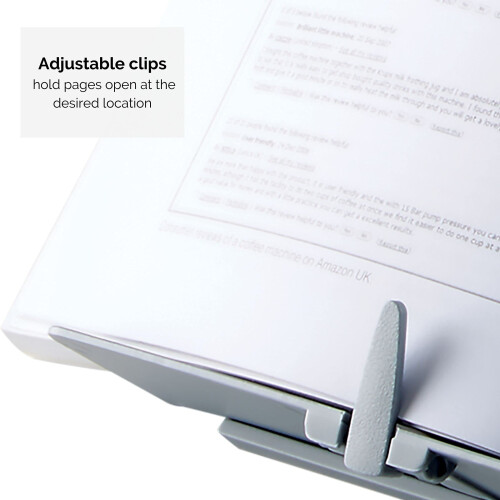 Fellowes Fellowes Booklift Document Holder - Ergonomic Hands Free Book and Document Holder - Silver 1