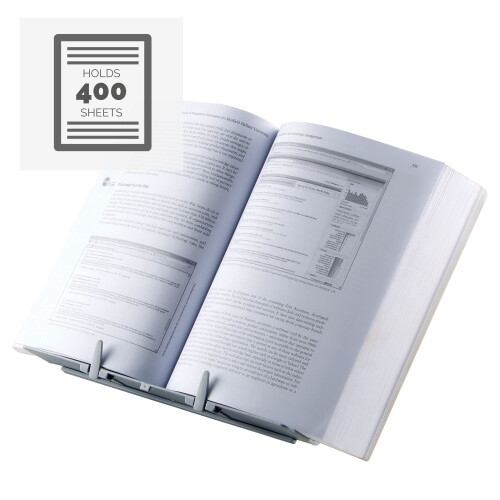 Fellowes Fellowes Booklift Document Holder - Ergonomic Hands Free Book and Document Holder - Silver 2