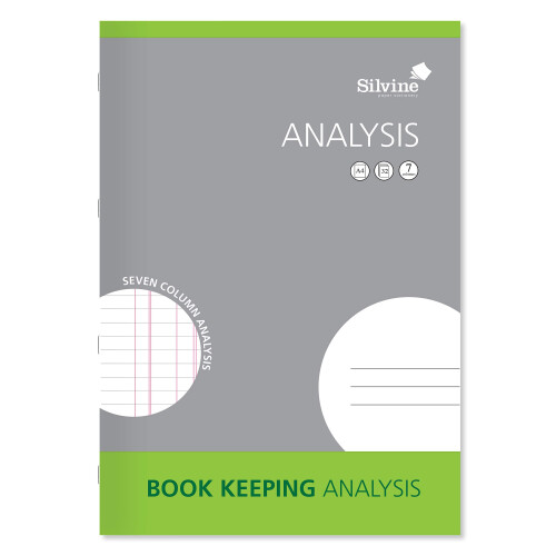 Silvine A4 Book Keeping Analysis, 32 Pages Printed 'Analysis' 7 Columns - Ref SJA4A-P [Pack of 6] 2