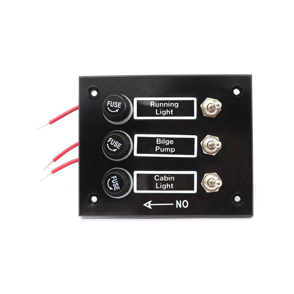 Boat Panel, Waterproof 3 Gang Toggle Switches With Circuit Breaker 12V For Marine Car Truck Yacht 4714239752338