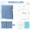 Agoer A5 Ring Binder Notebook,150 Sheets Refill Papers,Leather Planner Notebook with Dividers,6 Ring Binder Notebook with pockets and Zipper Envelopes 2