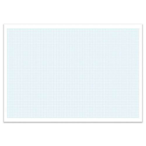 A3 Graph Pad x 50 Sheets of Smooth White 90gsm Paper with 1-5-10mm Graph. Ideal for Technical Drawing, Plotting Graphs, Drafting Designs (Ref. 70390) 1