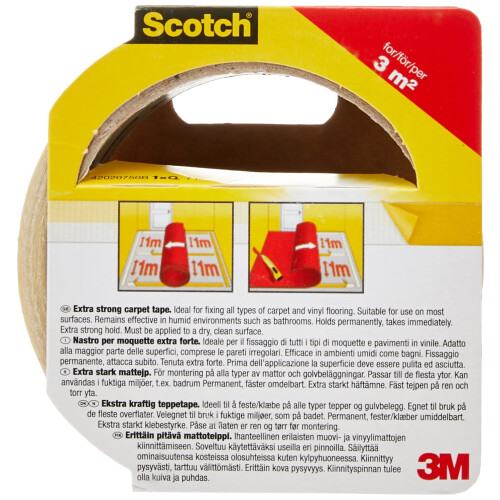 Scotch 4202750B Extra Strong Carpet Tape - White 1
