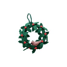Kerstboomdecoratie Wolvilt Krans Handgemaakte Robin-Robin-krans