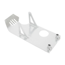 Plaque de Protection de moteur de moto, trou d'accès de-Argent