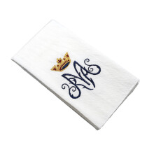 Multipurpose Embroidered Cotton Linen Cloth-Ave Maria Symbol 1