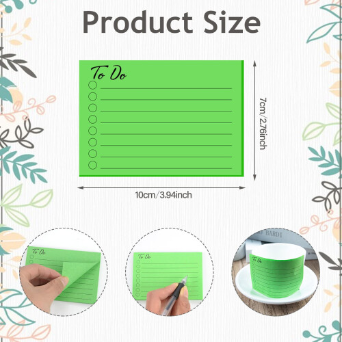 9Pack to do List Sticky Notes pad 450 Sheets Self Stick Note Planning Lined Post It Notes Daily List Notepad 4x3Inch Bright Colors Sticky Notes 1