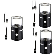 3X  Electric Grinder Portable Vanilla Grinder USB Rechargeable Mill with A Cleaning Brush for Tea Rosemary