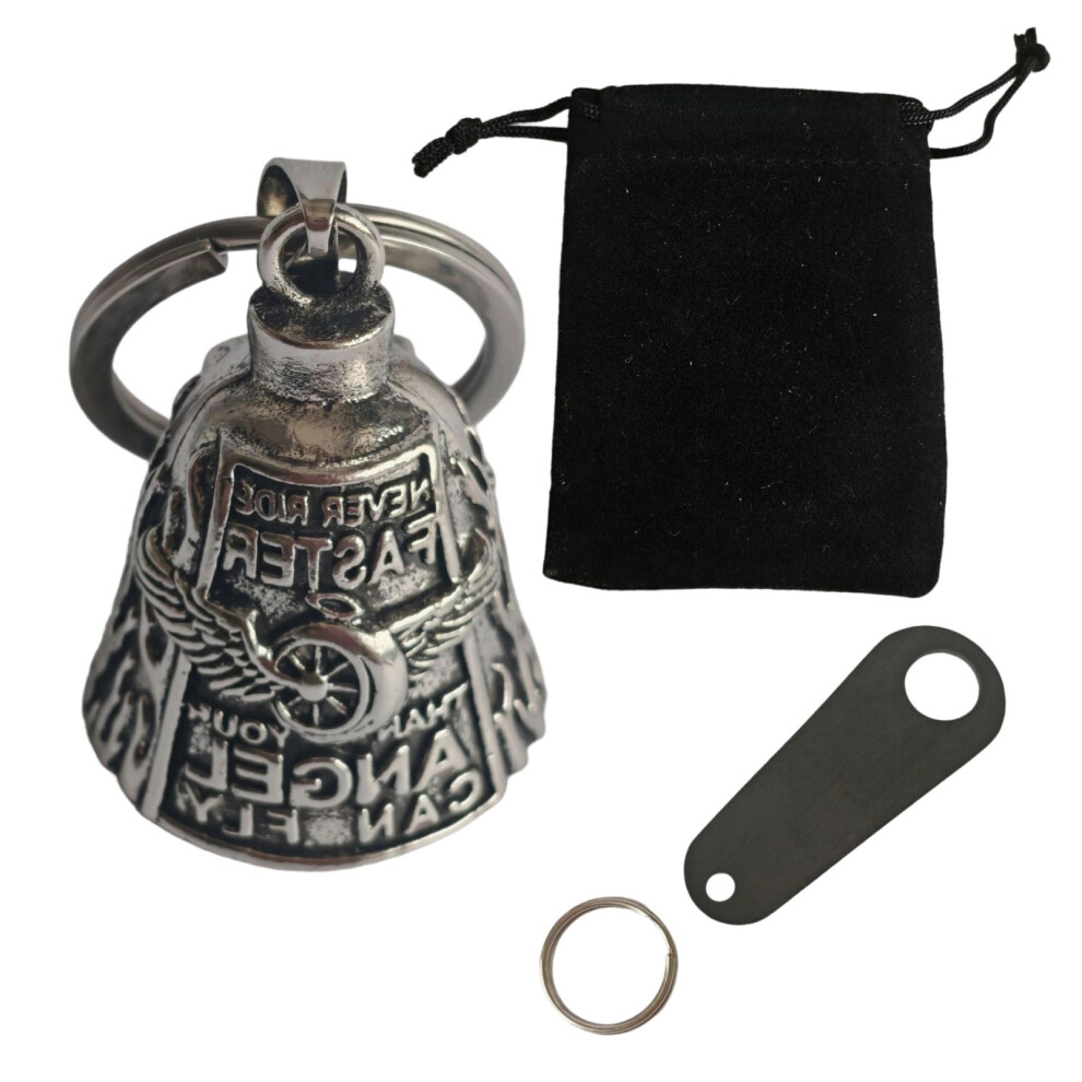 Symbolic Riders Keychain Wing Wheel Bells Keyring With 7704001134681