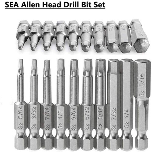 40Pcs Hex  Wrench Drill Bit Set Shank Quick Release Magnetic Screwdriver Bits Set (Metric +SAE)