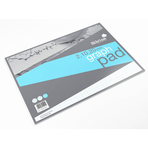 Silvine A3 Professional Graph Paper Pad - Printed 2-10-20mm Graph (50 Sheets) 1