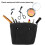 Waterproof Solid Canvas Insert Inner Lining Insert Zipper Pocket for Obag O Bag Handbag Bag Black 2