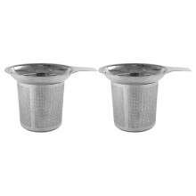 2X Stainless Steel Tea Strainer, Teapot, Tea Sieve, Coffee Cup, Leaking Sieve, High Density Filter with Handle
