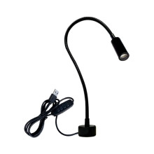 3W Magnetic Work Light LED Machine Light with Flexible Gooseneck and Magnetic Base Shop Tool Lamp for Lathe B