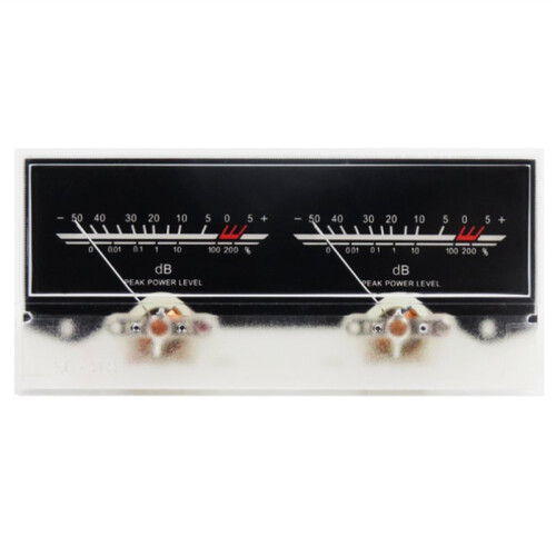Double Pointer VU Meter Stereo Audio Amplifier Board,DB Sound Level Indicator Meter Adjustable Backlight with Driver 2