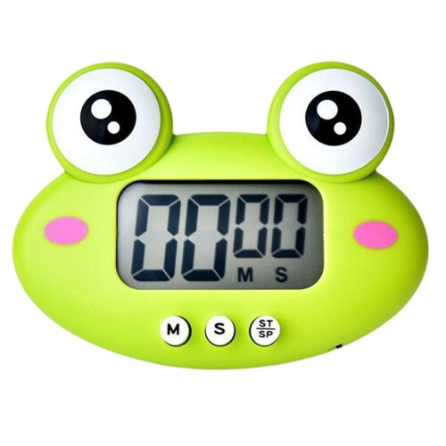Kitchen Timer Cute Cartoon Animal Countdown Timer Digital Magnetic LCD Large-Screen Visual Clock Alert for Cooking Sport