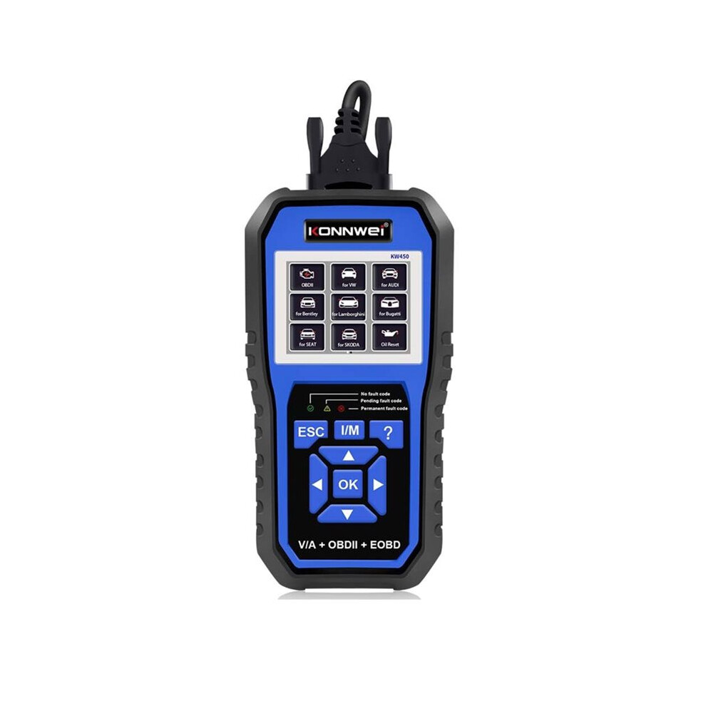 Konnwei Kw450 Full Systems Obd2 Diagnostic Tool For Abs Airbag Oil Epb Dpf Srs Tpms Reset Scanner Vag Com 4713332041967