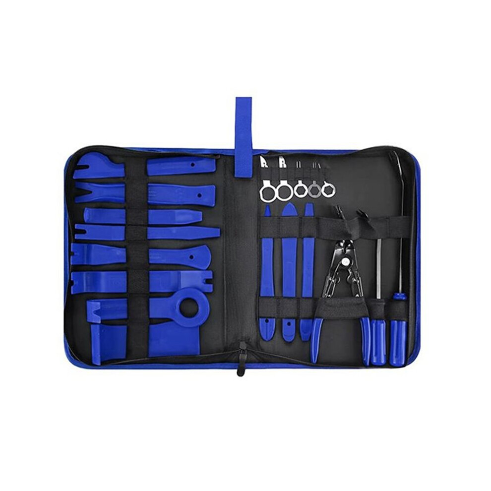 19Pcs Trim Removal Tool Auto Clip Pliers Fastener Terminal Remover Set Plastic Pry Tool Kit For Car Panel/Dash/Door 4712531349393