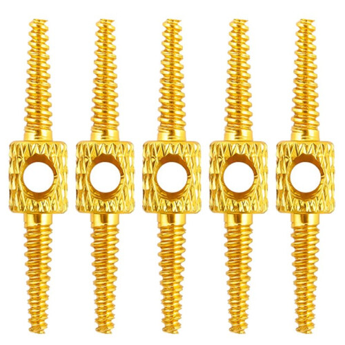 5Pcs Bicycle Cable Connector Kit: Brake, Shift, Hydraulic Hose Routing Tools Gold