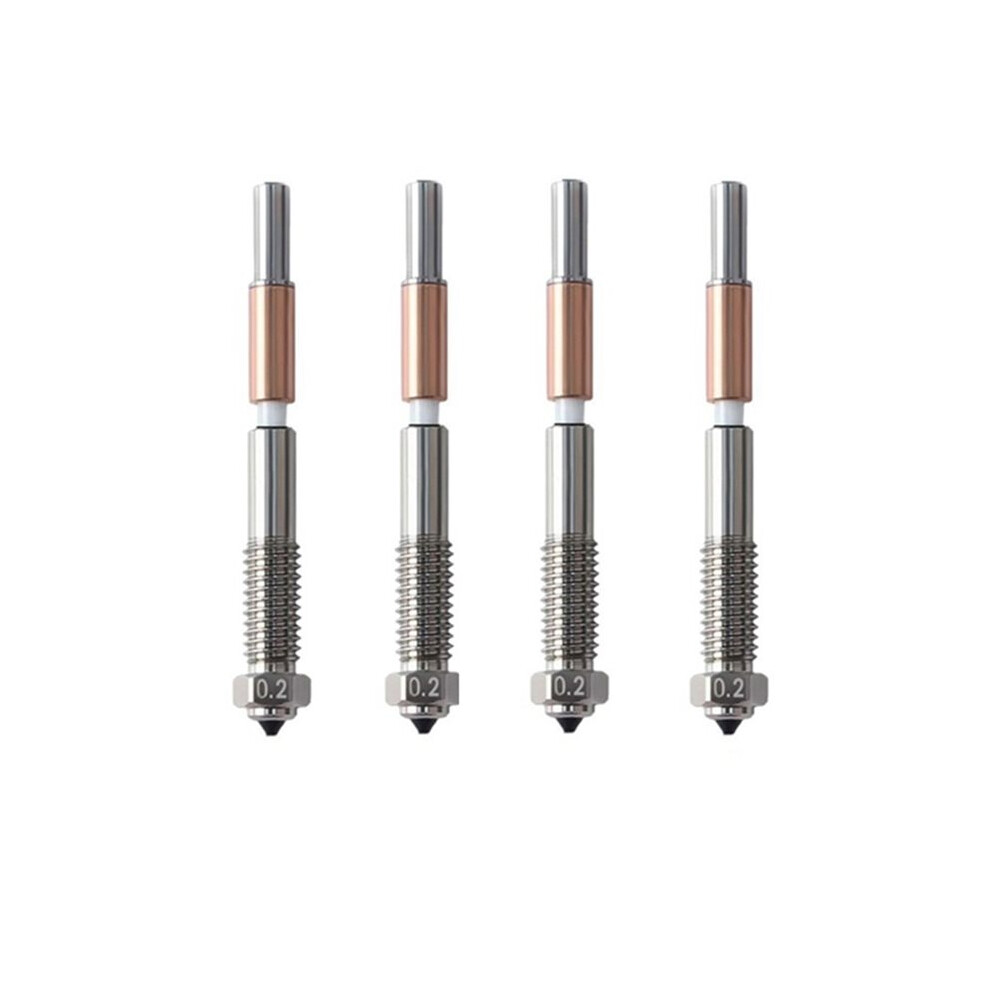 4Pcs Bimetal Nozzle 0.2Mm For Qidi Q2 Q2c Bimetal Nozzle Ceramic Insulation Integrated 3D Printer Parts 6032603779735