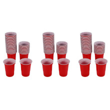 150Pcs/Set 450Ml Red Disposable Plastic Cup Party Cup Bar Restaurant Supplies Household Items for Home Supplies