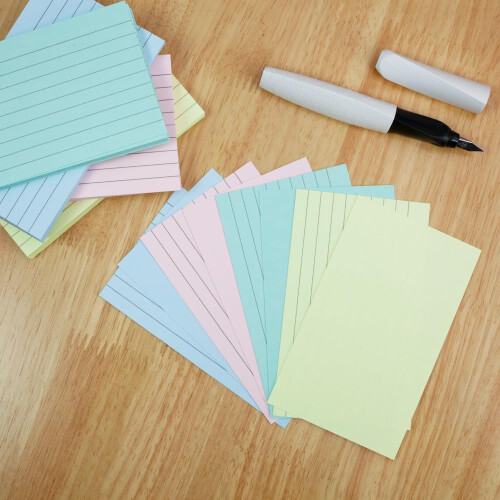 Summit Flash Cards, Revision, 400 Pack Record Cards, 125 x 75 mm, Assorted 2