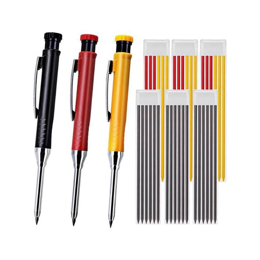Mechanical Carpenter Pencils With 36 Refills And Built-In Sharpener, Ideal For Woodworking And Architecture 4711168982782