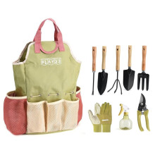 Gardening Tools Set of 10 - Complete Heavy Duty Garden Tools Set with Fashion Handbag - Gardening Supplies Kit Ideal