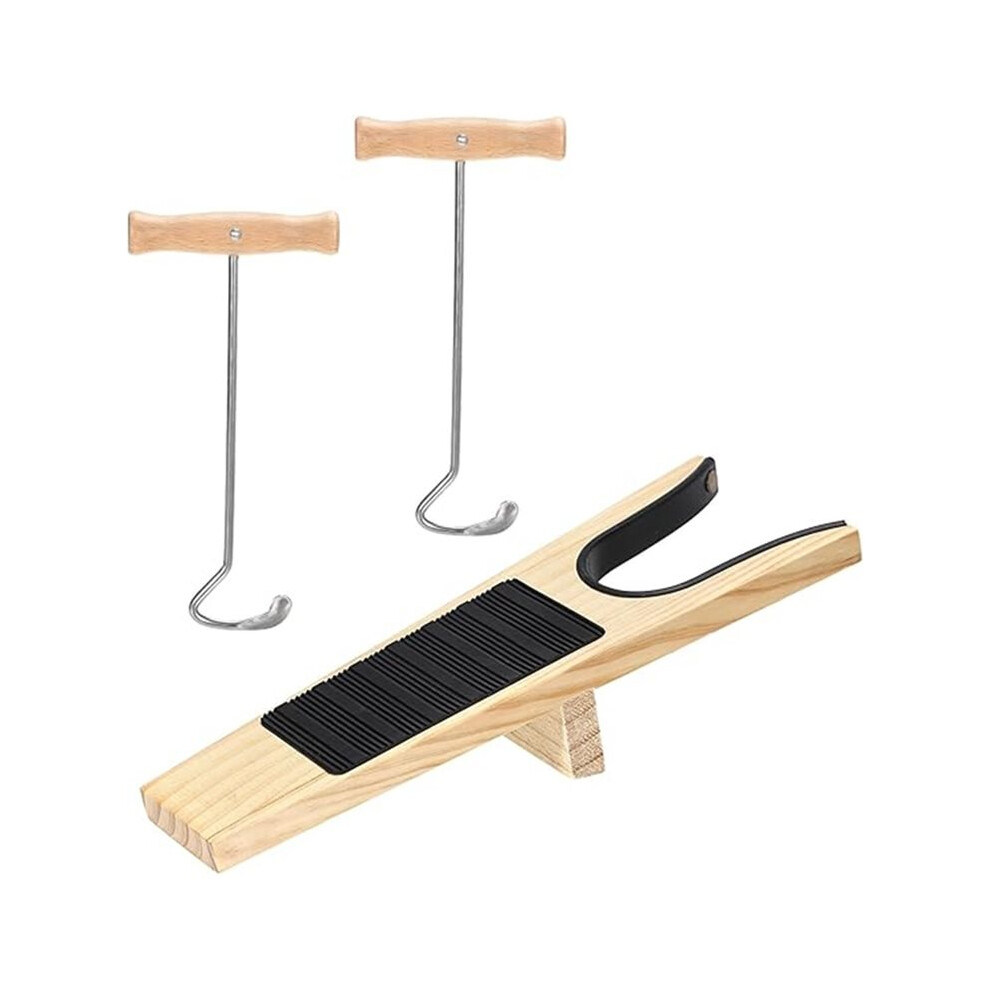 Wooden Boot Jack Boot Remover Hooks For Work/Cowboy Boots Indoor Outdoor Wood Boot Pullers Removers 4714239707208