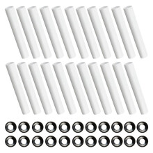 Garage Door Hinge Quiet Roller Sleeves 11mm ID 80mm Length Roller Shaft Nuts Bearing Gaskets for Cars RV Garage Doors
