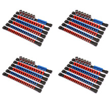 Soporte del Organizador del ZóCalo del ABS, Unidad de 1/4 Pulgada x 128 Clips, Unidad de 3/8 Pulgada x 120 Clips, Unidad de 1/2 Pulgada x 96 Clips