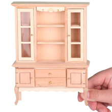 Armoire Miniature non peinte à l'échelle 1/12, maison de poupée