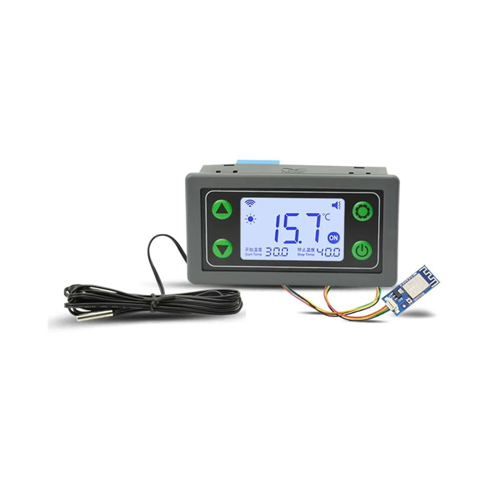30A Remote Temperature Controller App Digital Display Intelligent Temperature Regulator With Probe With Wifi 4714124233041