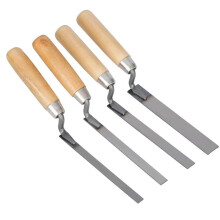 Fugenkellen-Set mit Fingern, Fugenkellen 8/10/12/15 mm, mit Ergonomischem Holzgriff für Bauarbeiter und Heimwerker