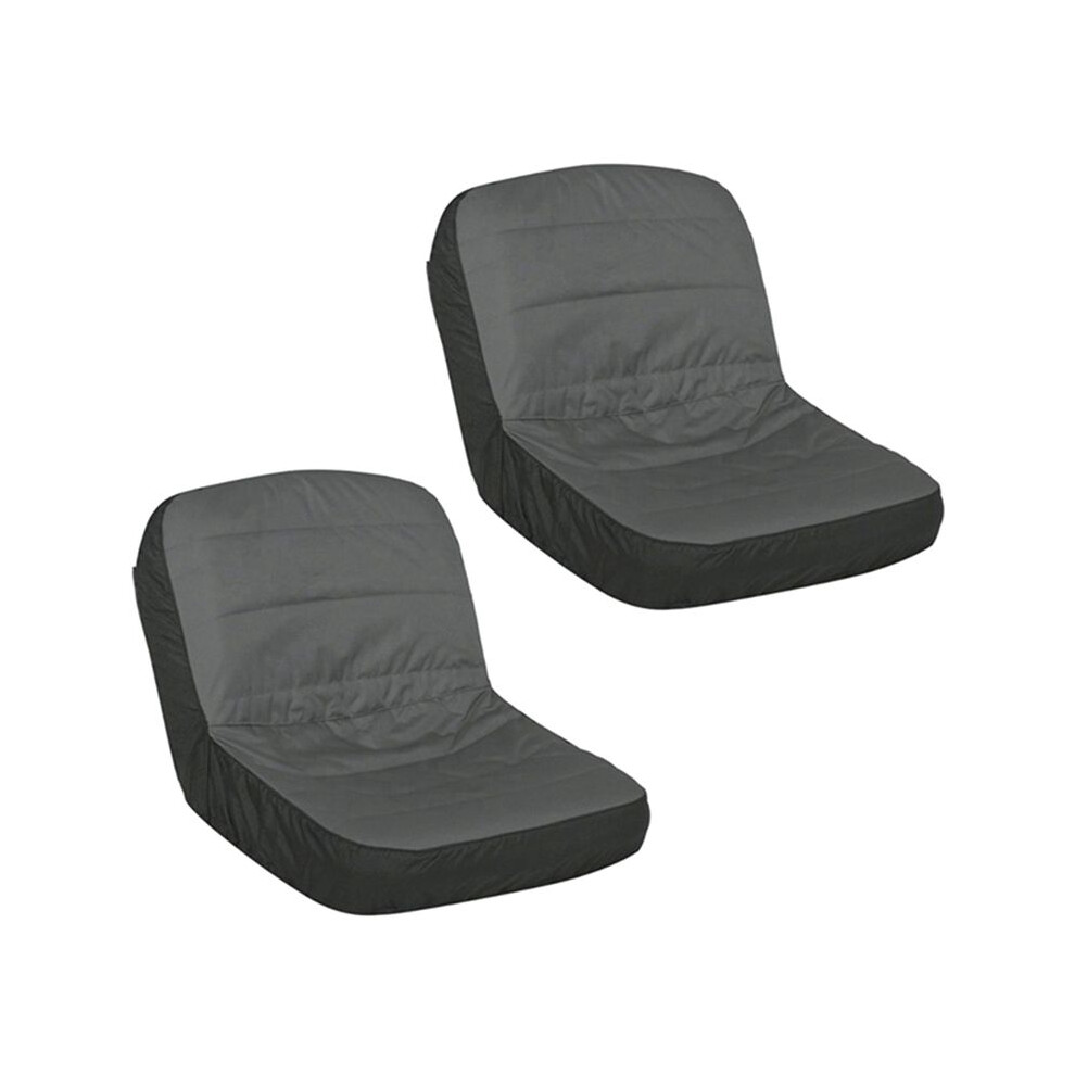 2Pack Universal Riding Lawn Mower Tractor Seats Cover Padded Comfort Pad Storage Pouch Medium Black 4713642543281