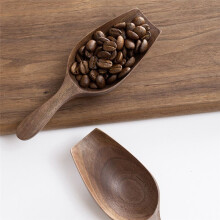 Solid Wood Coffee Bean Spoon Shovel Black Walnut Whole Wood Digging Coffee Bean Spoon Tea Shovel Wooden Shovel