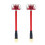 2pcs 5.8GHz Cloverleaf Antenna FPV Receiver Transmitter 5dbi RHCP RP-SMA Red 1