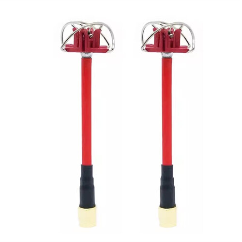 2pcs 5.8GHz Cloverleaf Antenna FPV Receiver Transmitter 5dbi RHCP RP-SMA Red