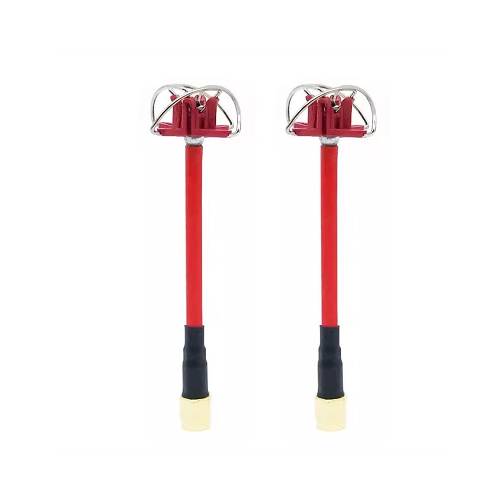 2Pcs 5.8Ghz Cloverleaf Antenna Fpv Receiver Transmitter 5Dbi Rhcp Rp-Sma Red 4712445934685