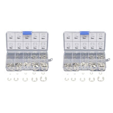 240 PCS 304 Stainless Steel E Clip Washer Assortment Kit for Shaft Fastener M1.5-M10