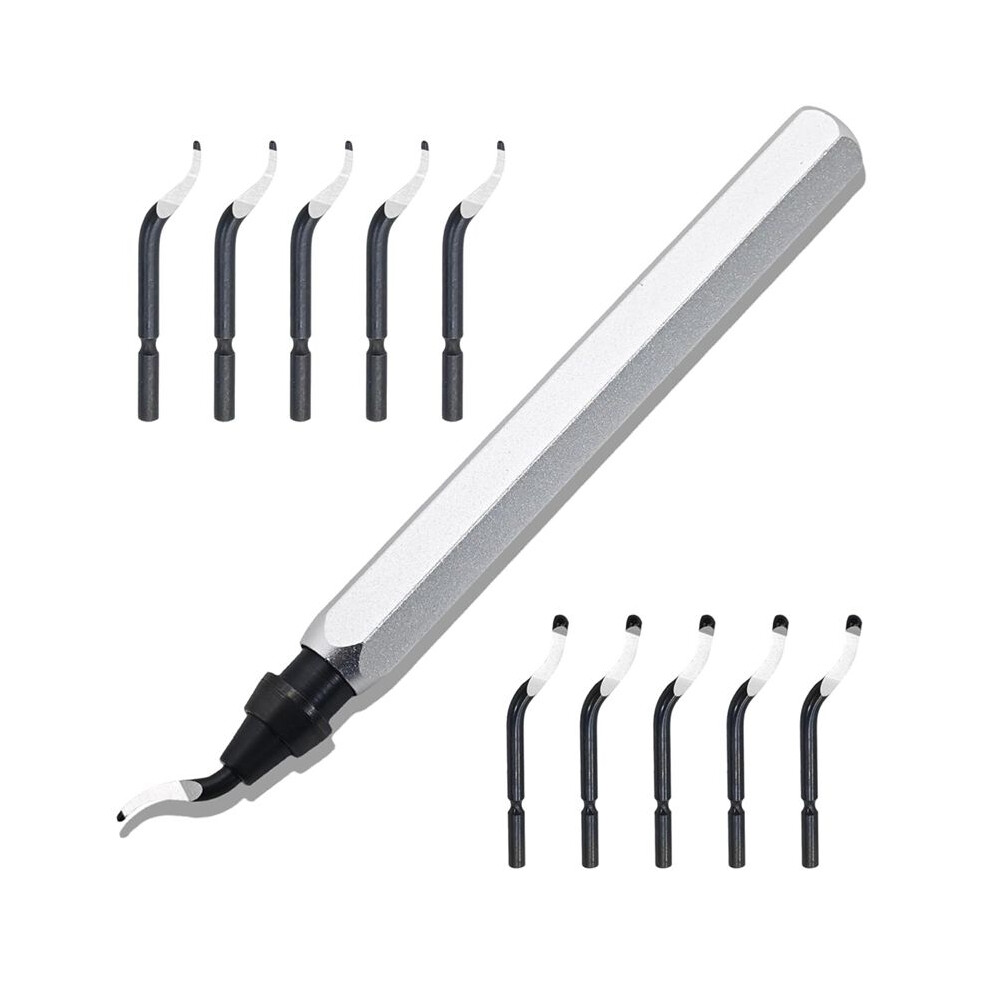 Swivel Deburring Tool & 10 Extra Heavy Duty Hss Blades, Deburring Tool 3D Printing For Metal, Resin, Pvc Pipes, Copper B 4714239757616