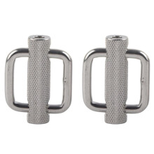 Boucle Coulissante en Acier Inoxydable (2 Pièces), Boucles de Ceinture à Rouleau Moletées Réglables pour Sangles de 25 mm
