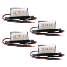 4X 12 / 24V 3 LEDs Lampe pour PLAQUE D'IMMATRICULATION de BATEAU RV CAMION REMORQUE