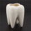 4X Tooth Shape White Ceramic Flower Pot Modern Design Planter Teeth Model  Desktop Pot  Gift(Without Plants) 1