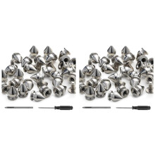 200-Pack Spikar och Dubbar 9,5 mm Spikar för KläDer Metalldubbar Nitar för LäDer Punk Spikar TillbehöR Skruva Tillbaka