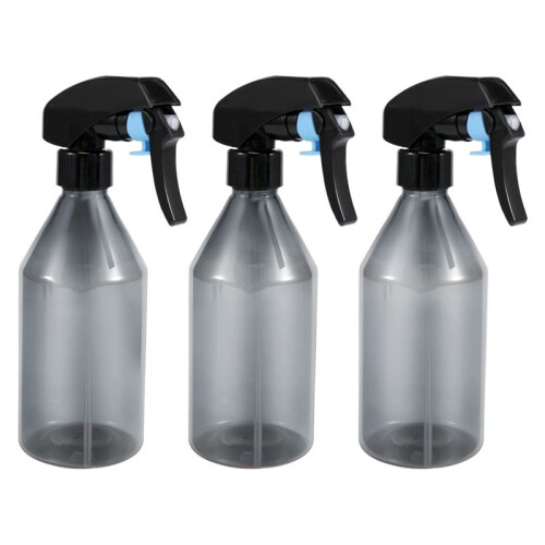 Plastic Spray Bottles for Cleaning Solutions,10OZ Reusable Empty Container with Durable Black Trigger Sprayer, 3Pack